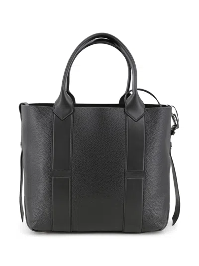 Hogan Black Script Medium Shopping Bag