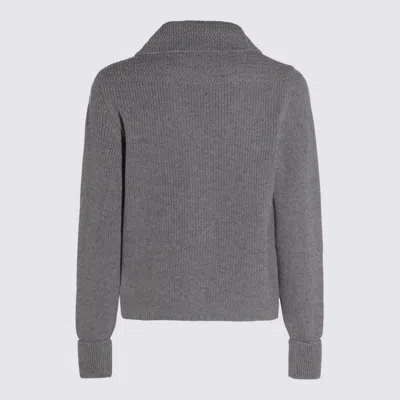 Tom Ford Shawl Collar Sweater Front Pockets In Gray