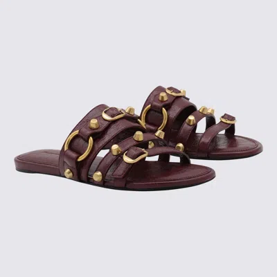 Balenciaga Grape Leather City Slippers