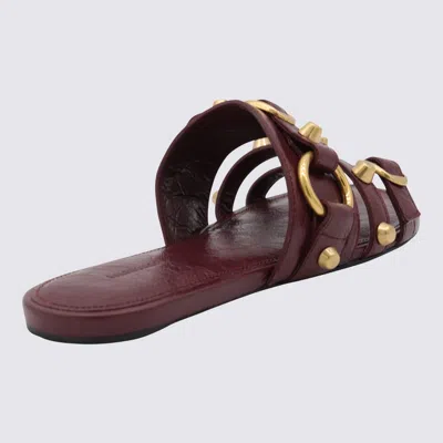 Balenciaga Grape Leather City Slippers