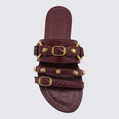 Balenciaga Grape Leather City Slippers