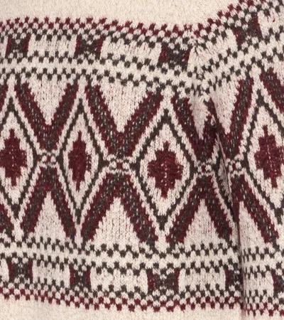 Brunello Cucinelli Geometric Jacquard Turtle Neck Pullover In Neutral