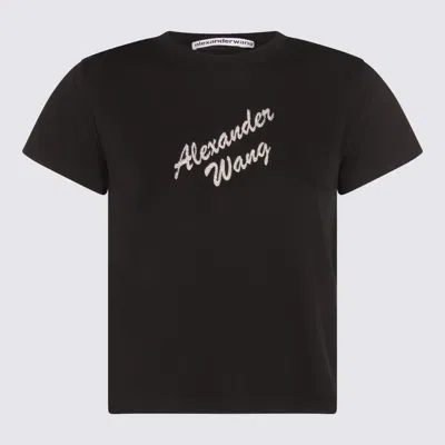 Alexander Wang Black Cotton T-shirt In Black