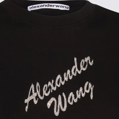Alexander Wang Black Cotton T-shirt In Black
