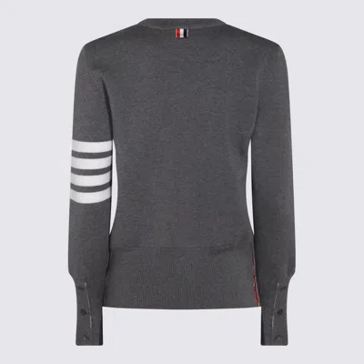 Thom Browne Dark Grey Wool Knitwear In Gray