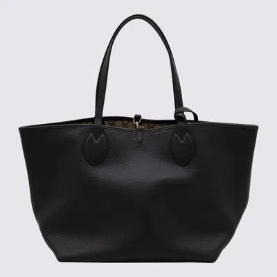 Gucci Black Leather Reversible Shopping Bag