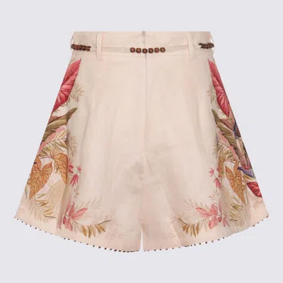 Zimmermann Cream Linen Shorts