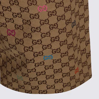 Gucci Gg Fabric Bermuda Shorts In Brown
