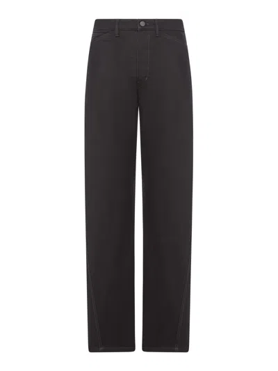 Lemaire Five Pockets Twisted Pants In Brown
