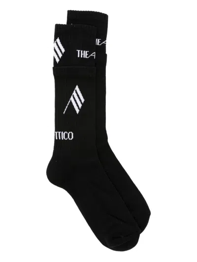 Attico Black Socks With Logo