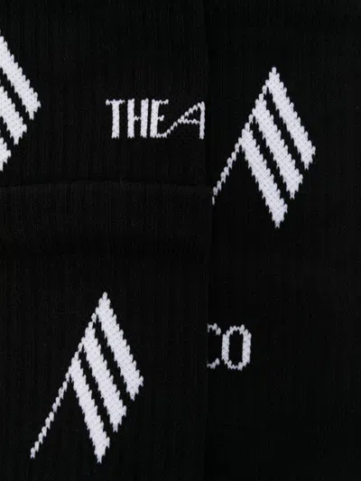 Attico Black Socks With Logo