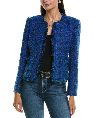 L Agence L'agence Angelina Wool-blend Blazer In Blue