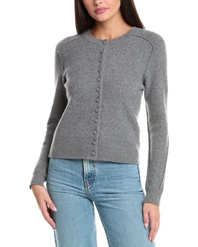 Rag & Bone Bridget Crew Wool-blend Cardigan In Gray