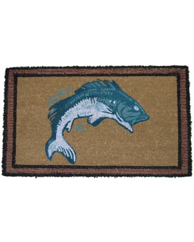 Geocrafts Geo Crafts, Inc Coir Jumping Bass Fish Welcome Mat