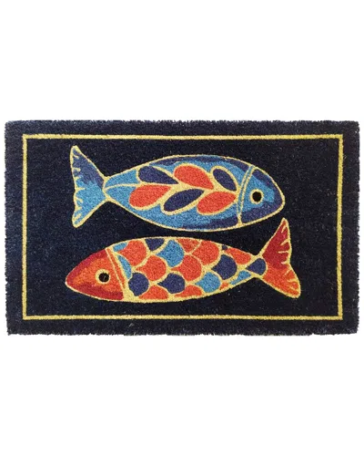 Geocrafts Geo Crafts, Inc Hand-hooked Colorful Fish Accent Rug