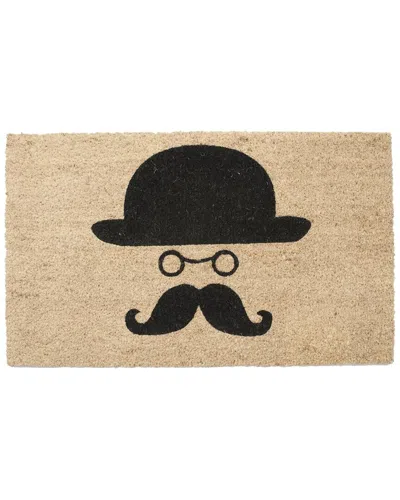 Geocrafts Geo Crafts, Inc Coir Top Hat & Mustache Welcome Mat