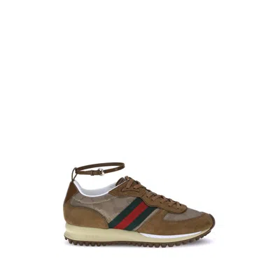 Gucci Women Re-motion Suede Low-top Sneakers