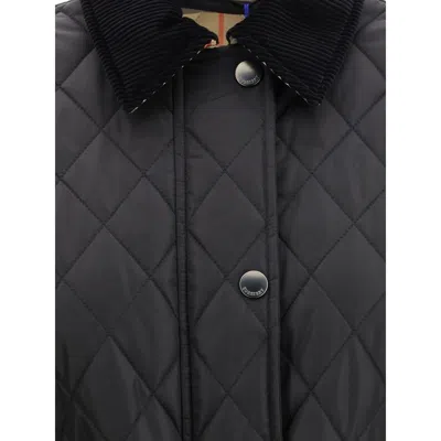 Burberry Check Lining Quilted Nylon Dorset Jacket Clothing In Black