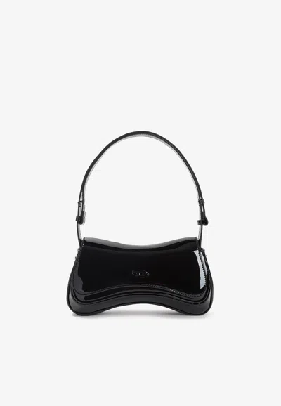 Diesel Adjustable Asymmetric Glossy Shoulder Bag