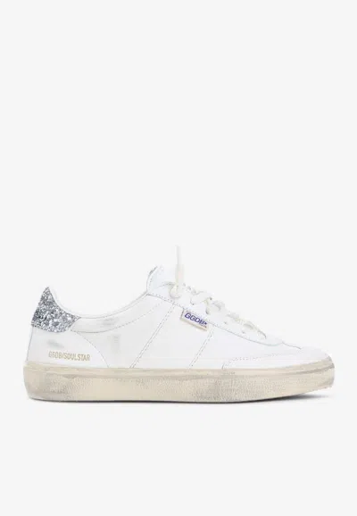 Golden Goose Db Soul Star Low-top Sneakers In Distressed Leather In White