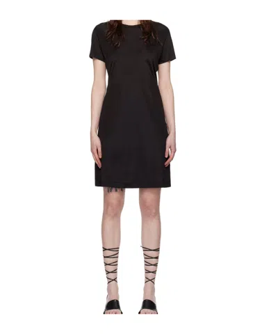 Filippa K Black Shiny Minidress In Black