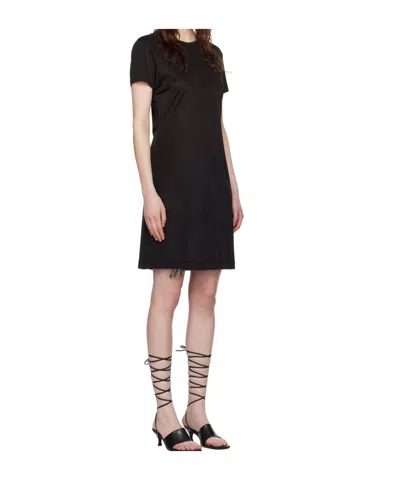 Filippa K Black Shiny Minidress In Black