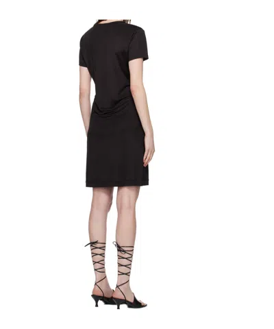 Filippa K Black Shiny Minidress In Black