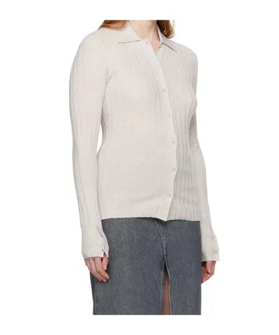 Filippa K Off-white Spread Collar Cardigan In White