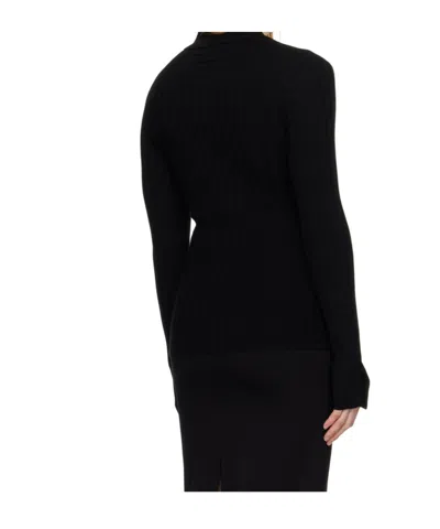 Filippa K Black Spread Collar Cardigan In Black