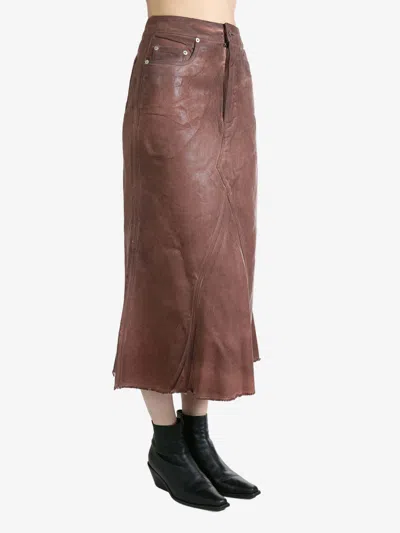 Rick Owens Drkshdw Denim Skirt