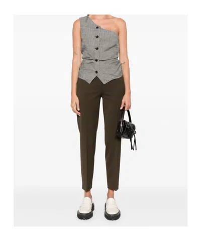 N°21 Pressed-crease Trousers In Brown