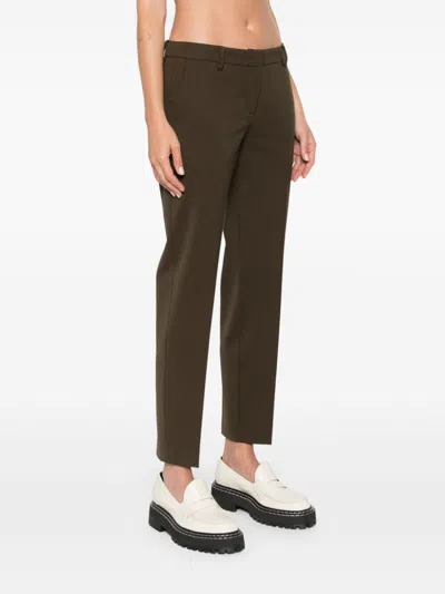 N°21 Pressed-crease Trousers In Brown