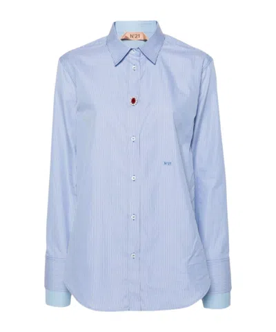 N°21 Classic Straight Shirt In Blue