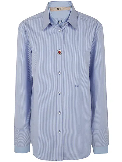 N°21 Classic Straight Shirt In Blue