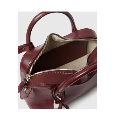 Stella Mccartney Ryder Bordeaux Handbag With Two Top Handles And Front Padlock Detail With Logo In Ecoleather Woman In Burgundy