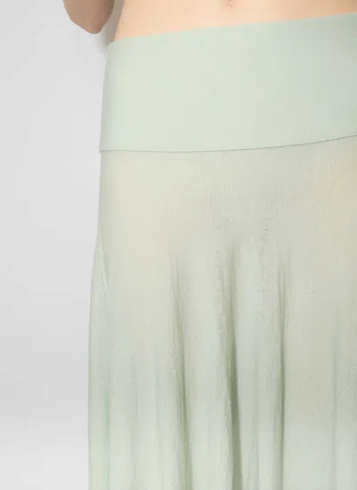 Alaïa Knit Wool Maxi Skirt In Green