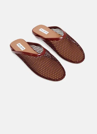 Alaïa Fishnet Flat Mules