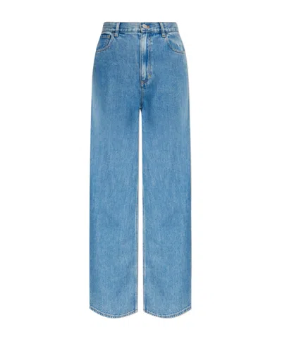 Theory Wide Leg Jeans In Blue