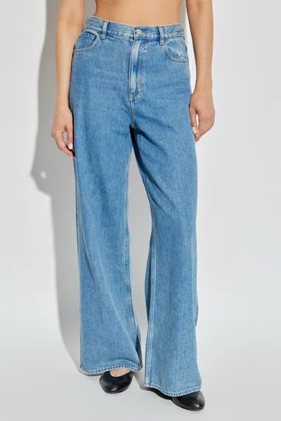 Theory Wide Leg Jeans In Blue
