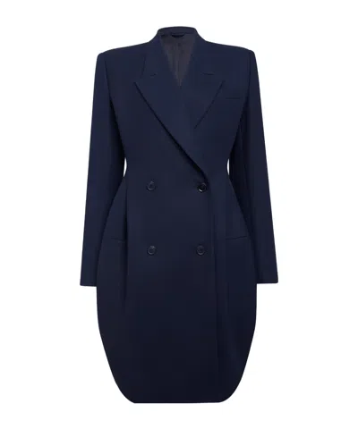 Alaïa Tailored Coat Clothing In Blue