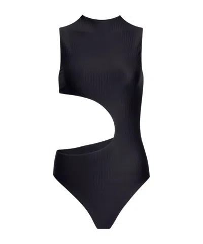 Alaïa Sleeveless One Piece Swimsuit In Black