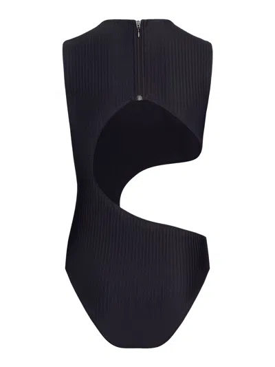 Alaïa Sleeveless One Piece Swimsuit In Black