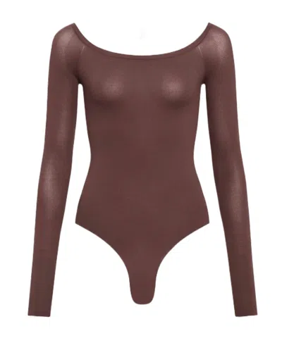 Alaïa Second-skin Knit Off-shoulder Bodysuit