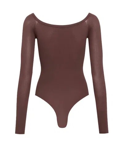 Alaïa Second-skin Knit Off-shoulder Bodysuit