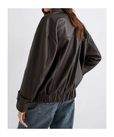 Marella Leather Pea Coat