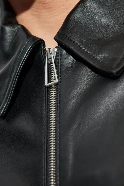 Ps By Paul Smith Flap-pocket Zip-front Leather Jacket