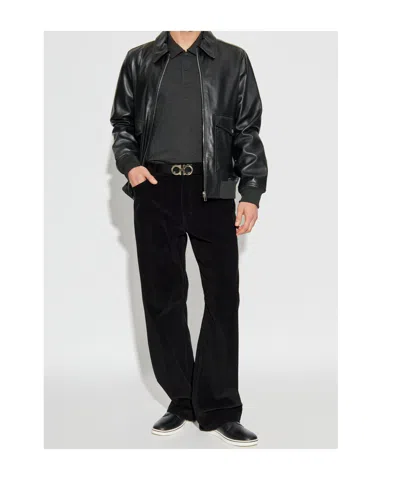 Ps By Paul Smith Flap-pocket Zip-front Leather Jacket
