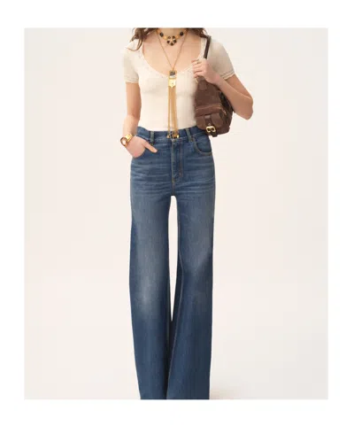 Chloé Scoop-neck Fitted Top In A Wool Knit  Lace