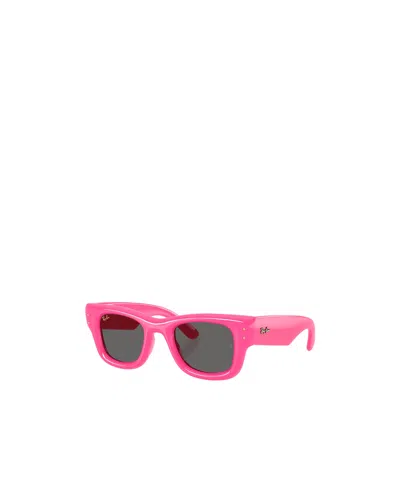 Ray Ban Rayban Rb4940 Wayfarer Puffer By Asap Rocky 683287 Lucido Fucsia Sunglasses In Pink