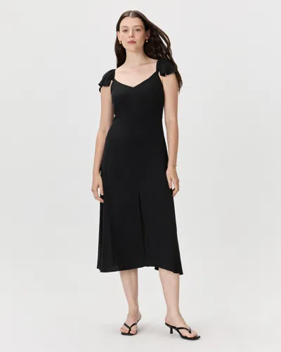 Quince Women's Lightweight Crepe Flutter Sleeve Midi Dress
